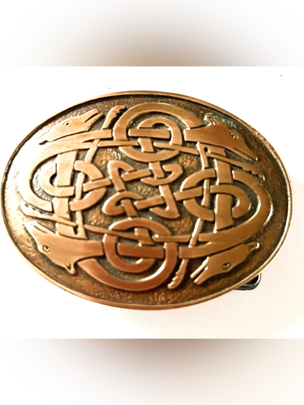 Lee River Belt Company Ireland Hounds Celtic Snap on Buckle